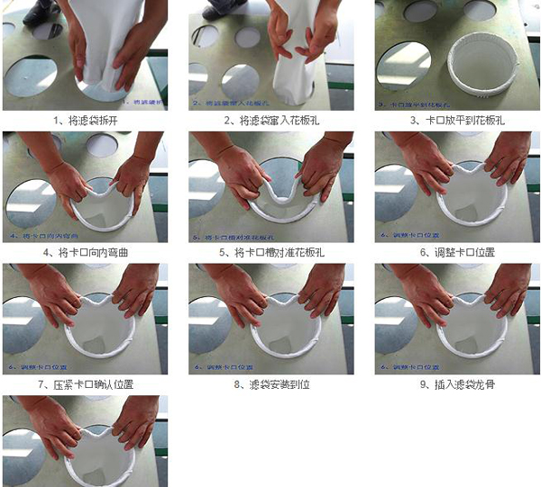 除塵布袋安裝